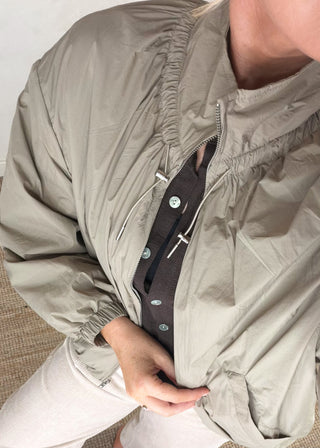 Liam windbreaker jacket - Mocha-The Style Attic