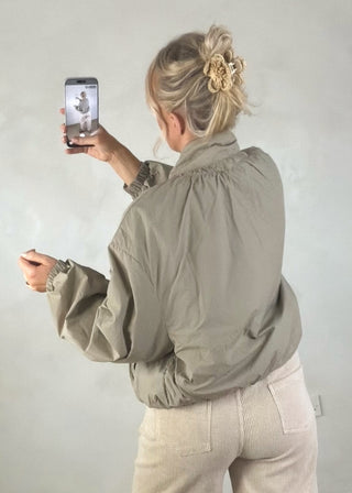 Liam windbreaker jacket - Mocha-The Style Attic