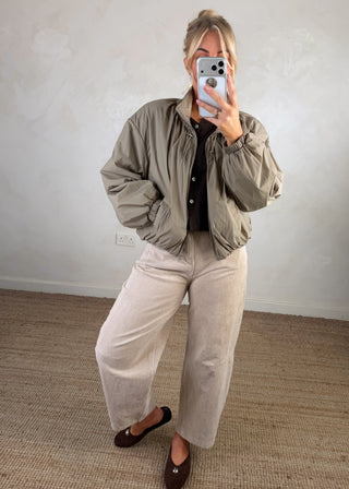 Liam windbreaker jacket - Mocha-The Style Attic