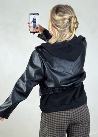 Livvy biker jacket - Black-The Style Attic