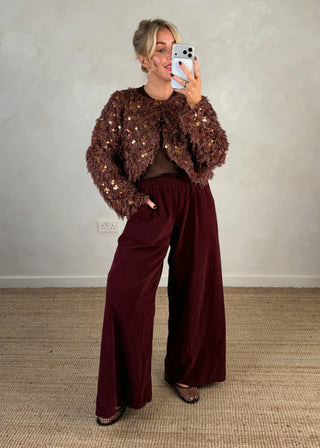 Liza sequin bolero - Bronze-The Style Attic