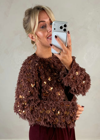 Liza sequin bolero - Bronze-The Style Attic