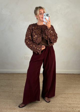 Liza sequin bolero - Bronze-The Style Attic