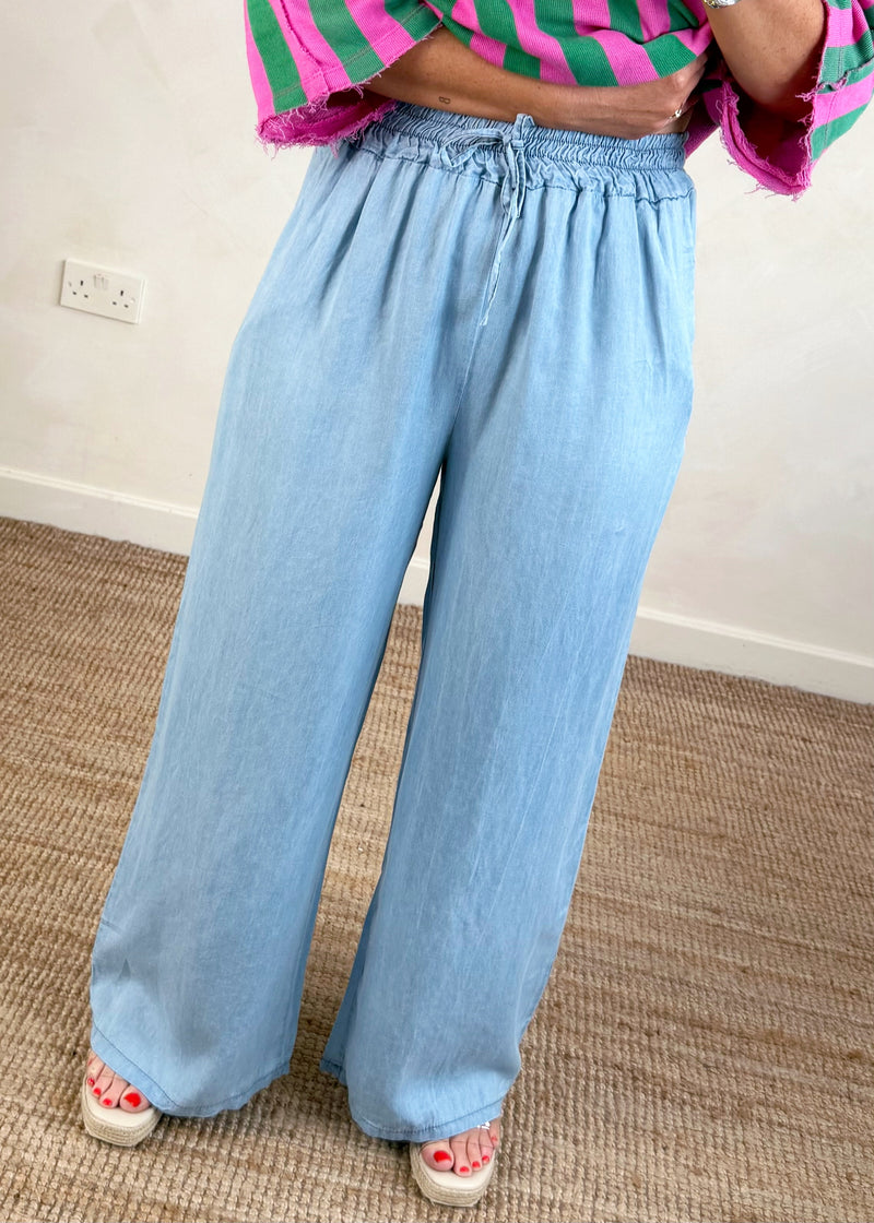 Lois Denim trouser - light blue-The Style Attic