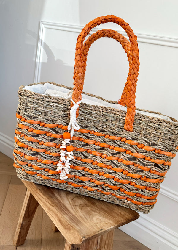 Lorén basket bag - orange-The Style Attic