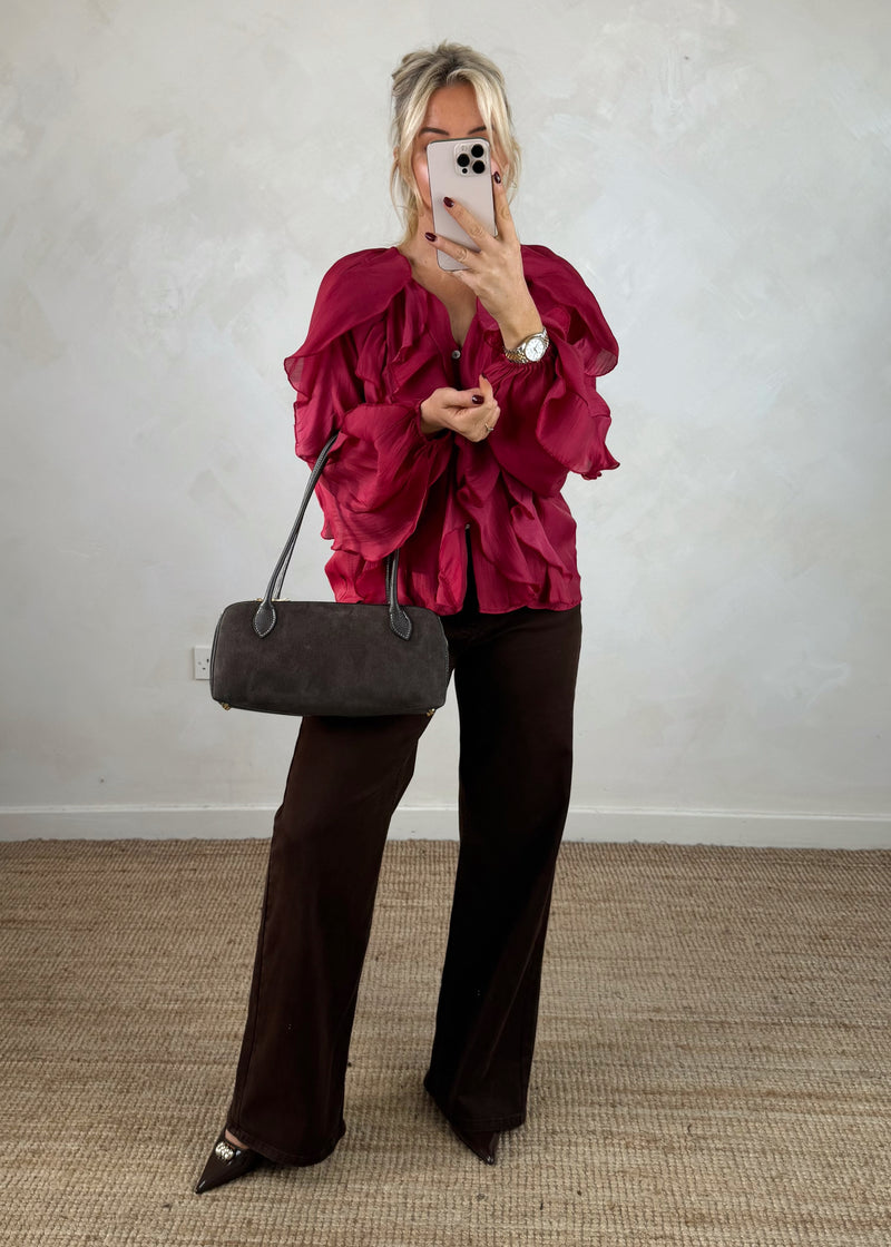 Lucia blouse - berry-The Style Attic