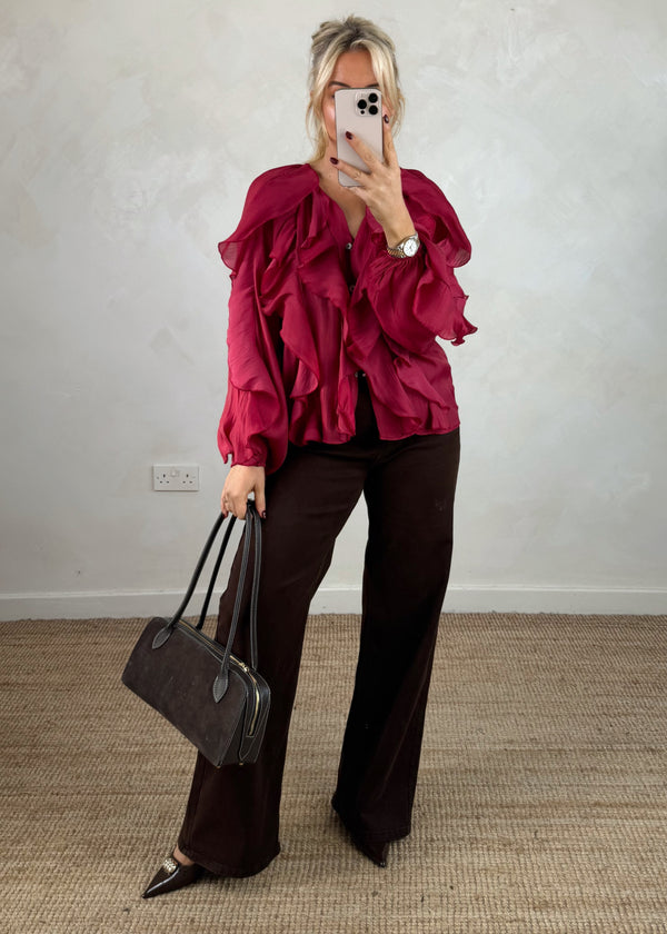 Lucia blouse - berry-The Style Attic