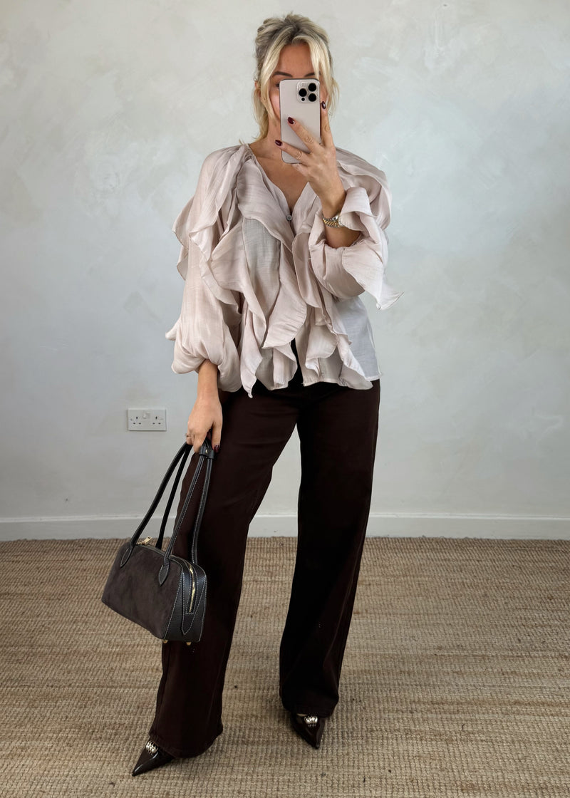 Lucia blouse - oyster-The Style Attic