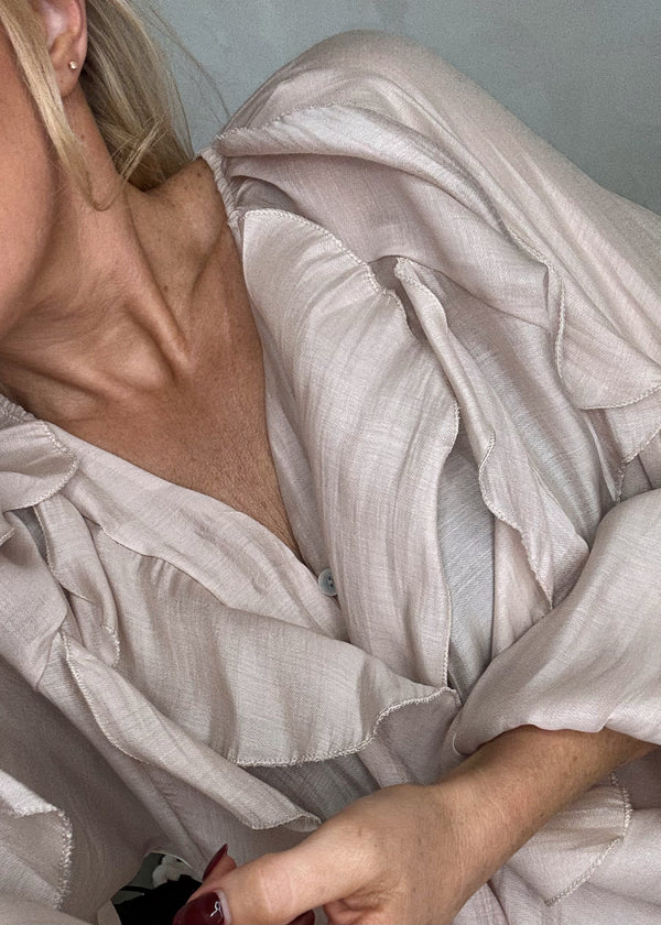 Lucia blouse - oyster-The Style Attic