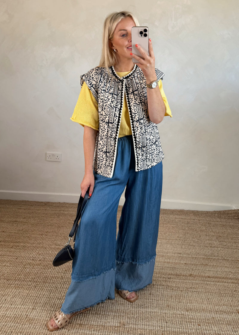 Lucy frayed hem palazzo-The Style Attic
