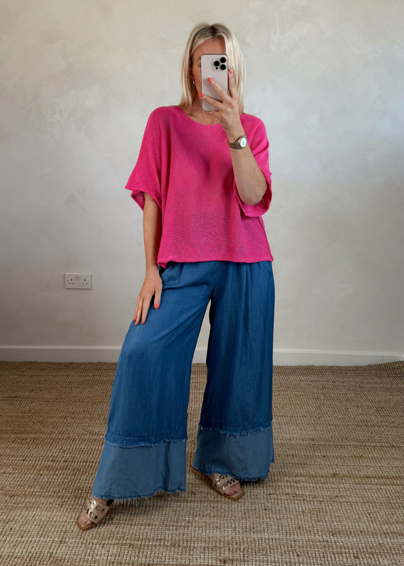 Lucy frayed hem palazzo-The Style Attic