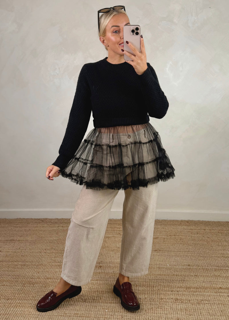 Lucy tulle knit - Black-The Style Attic