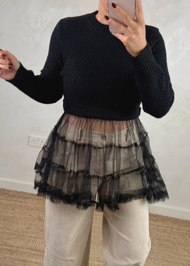 Lucy tulle knit - Black-The Style Attic