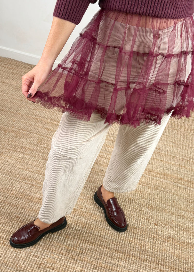 Lucy tulle knit - Damson-The Style Attic