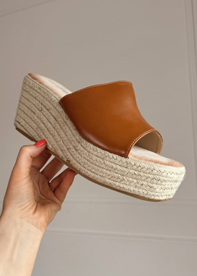Lucy wedge sandal - tan-The Style Attic