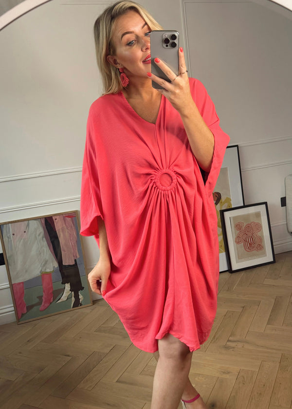 Luella batwing dress - coral-The Style Attic