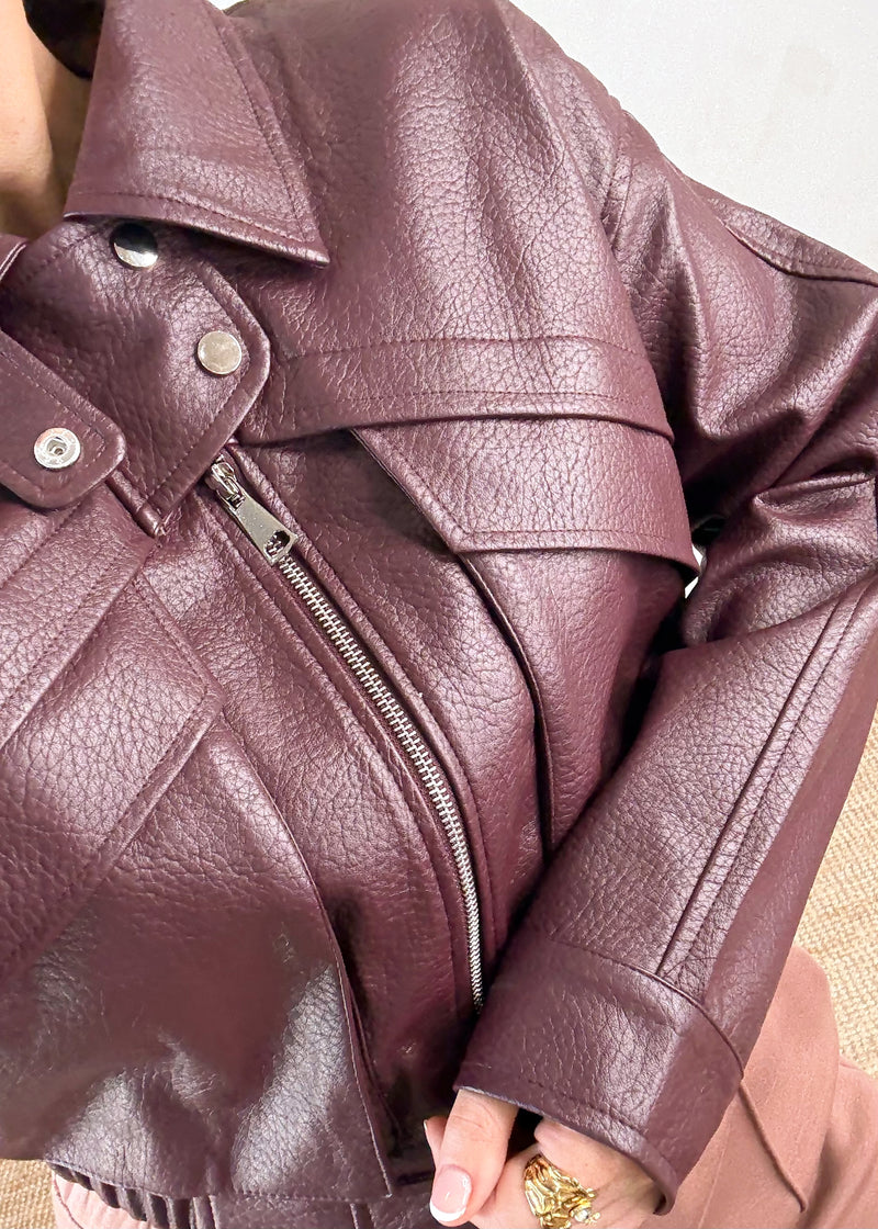 Lydia bomber jacket - Damson-The Style Attic