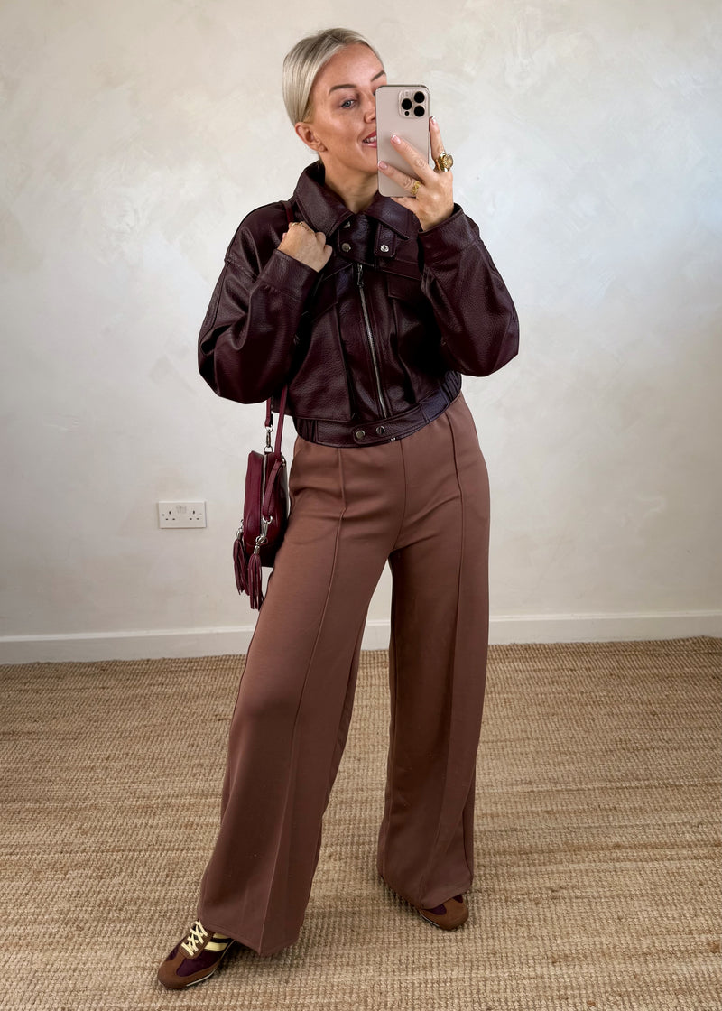 Lydia bomber jacket - Damson-The Style Attic