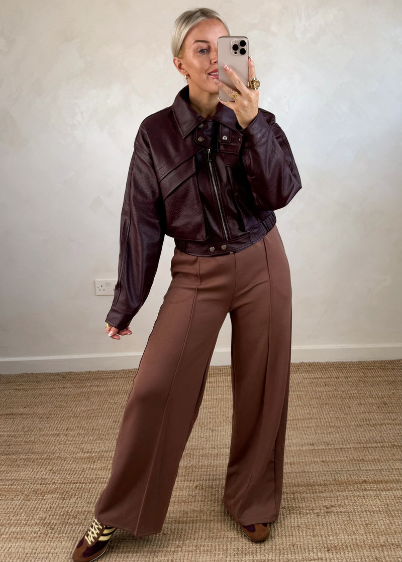 Lydia bomber jacket - Damson-The Style Attic