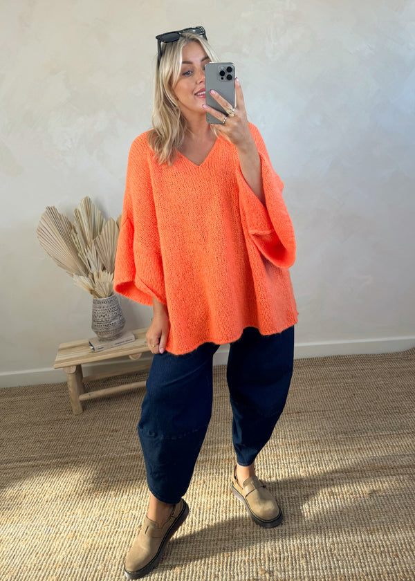 Mallory knit - orange-The Style Attic