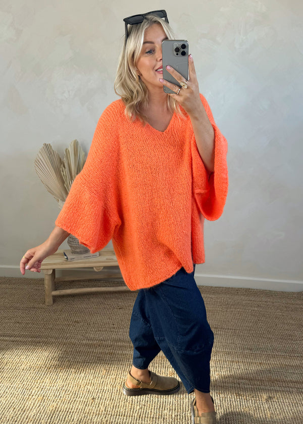 Mallory knit - orange-The Style Attic