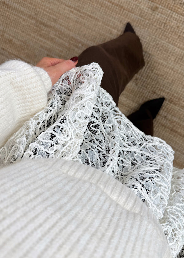 Malmo lace knit - cream-The Style Attic