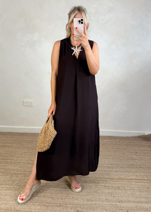 Mandy dress - brown-The Style Attic