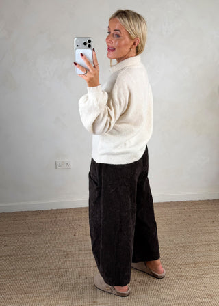 Maria collared knit - Cream-The Style Attic