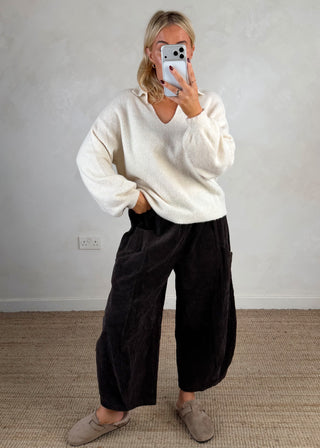 Maria collared knit - Cream-The Style Attic