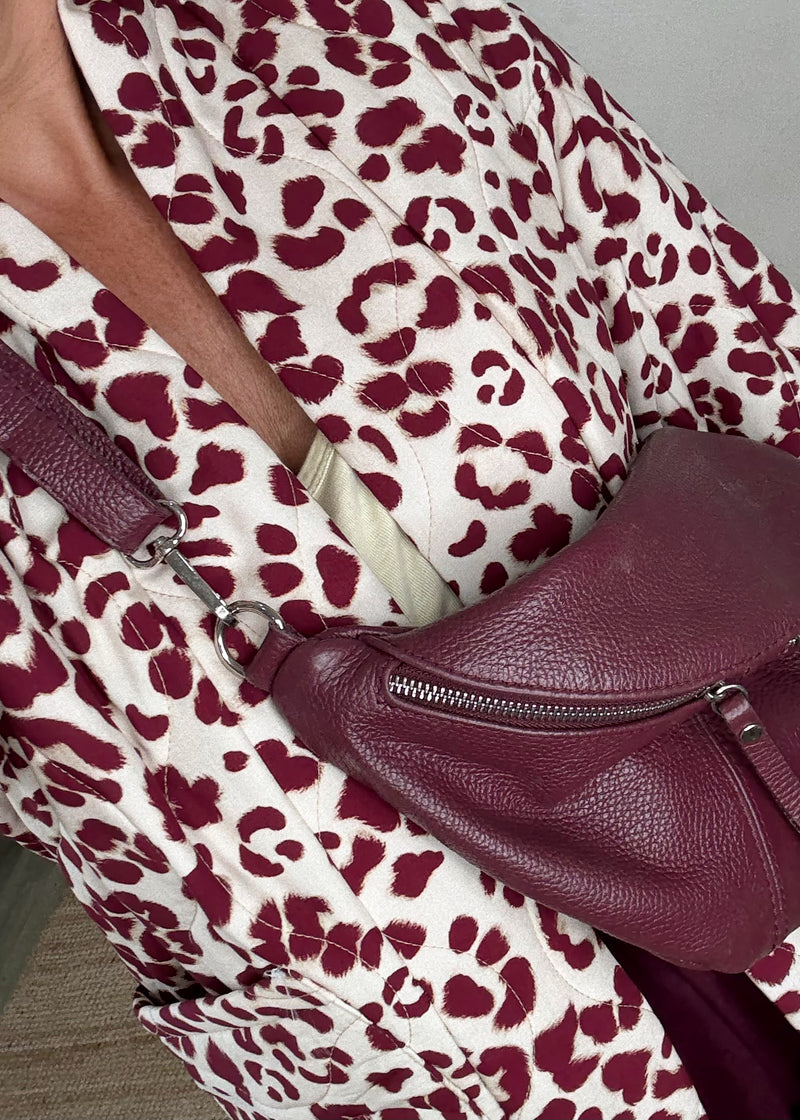 Marion quilted jacket - Merlot-The Style Attic
