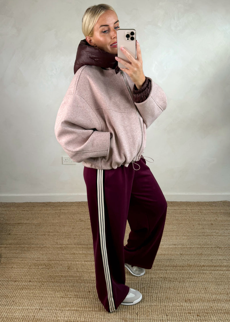 Marlon bomber jacket - blush-The Style Attic