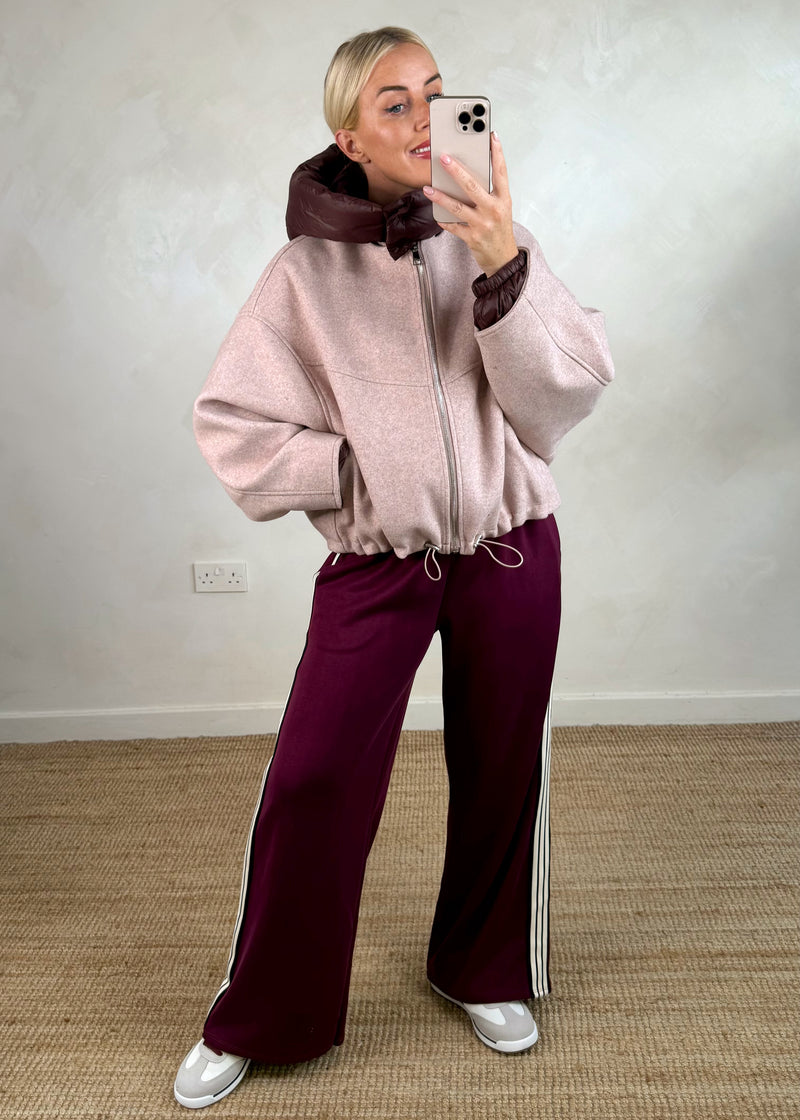 Marlon bomber jacket - blush-The Style Attic