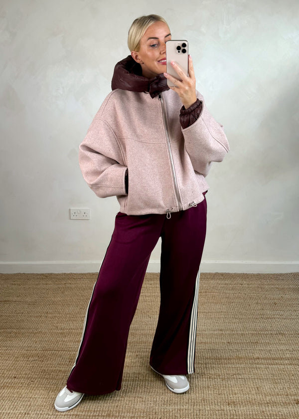 Marlon bomber jacket - blush-The Style Attic