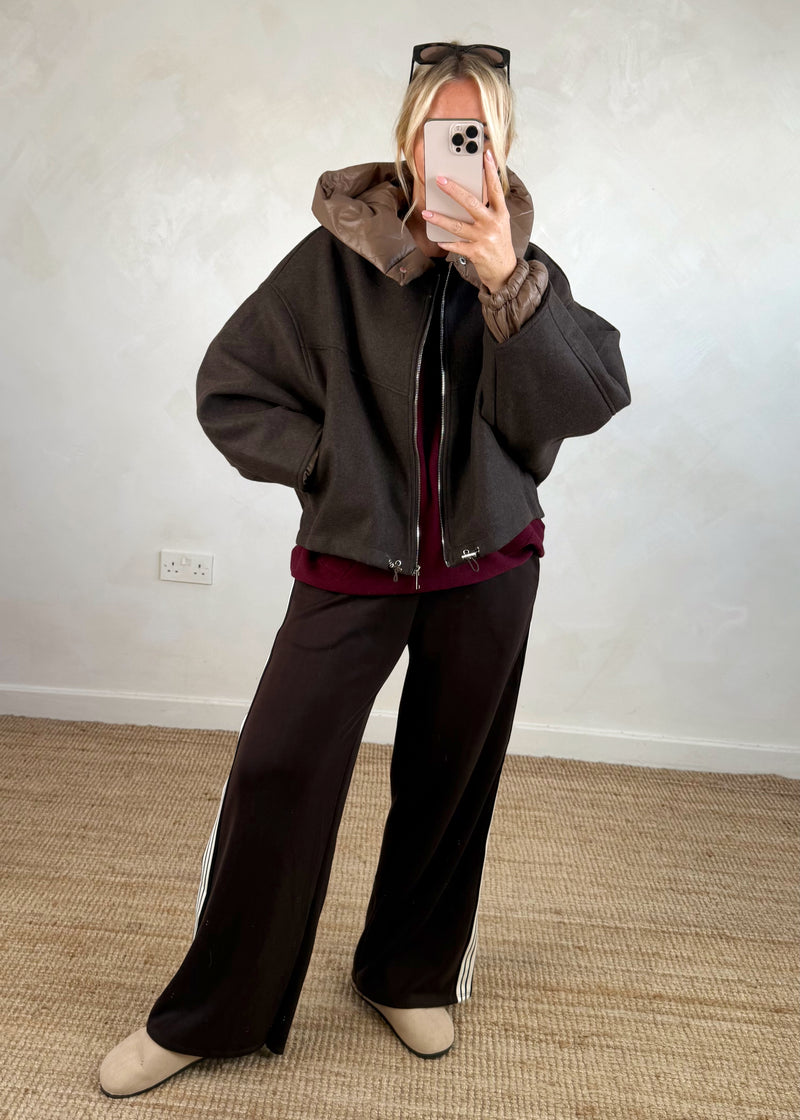 Marlon bomber jacket - chocolate-The Style Attic