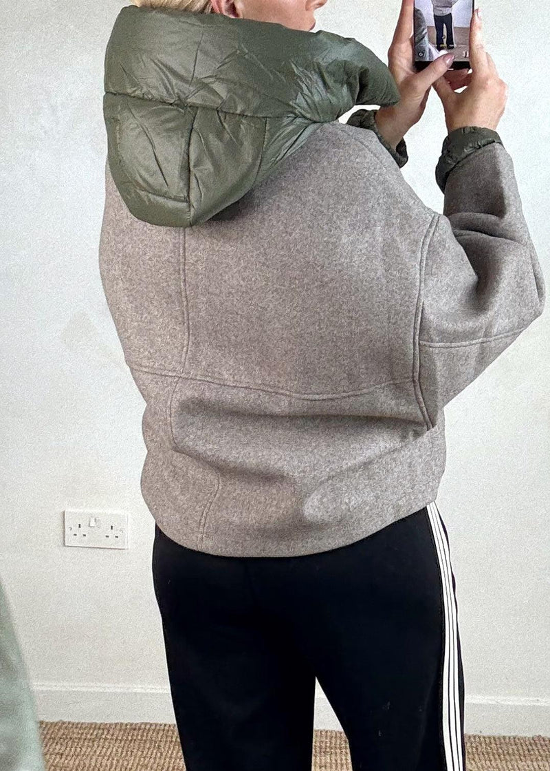 Marlon bomber jacket - taupe-The Style Attic