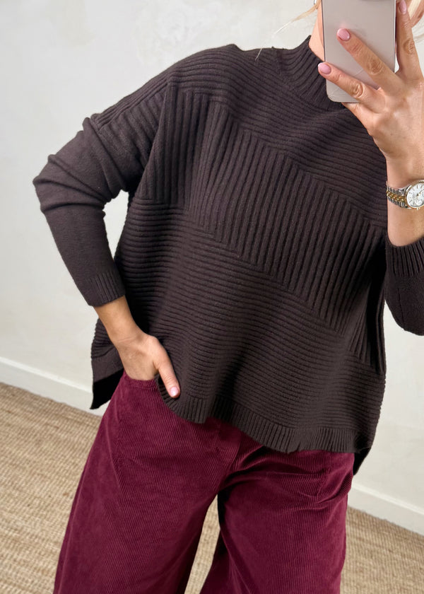 Marni knit - chocolate-The Style Attic