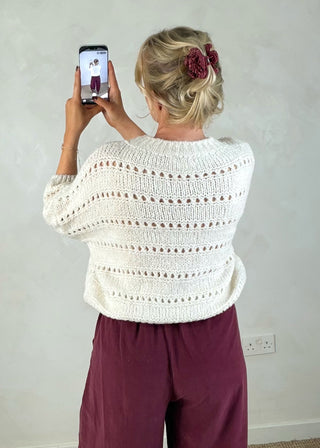 Martha open knit - Cream-The Style Attic