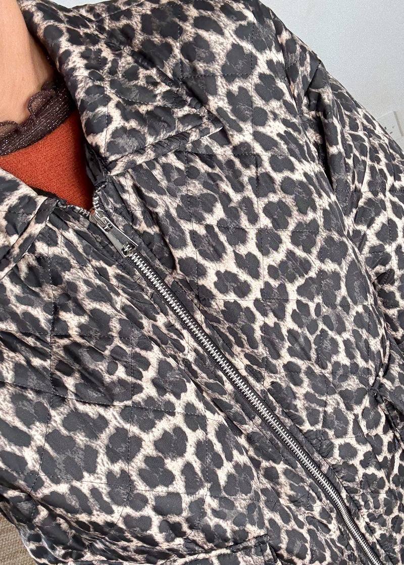 Maude quilted jacket - animal print-The Style Attic