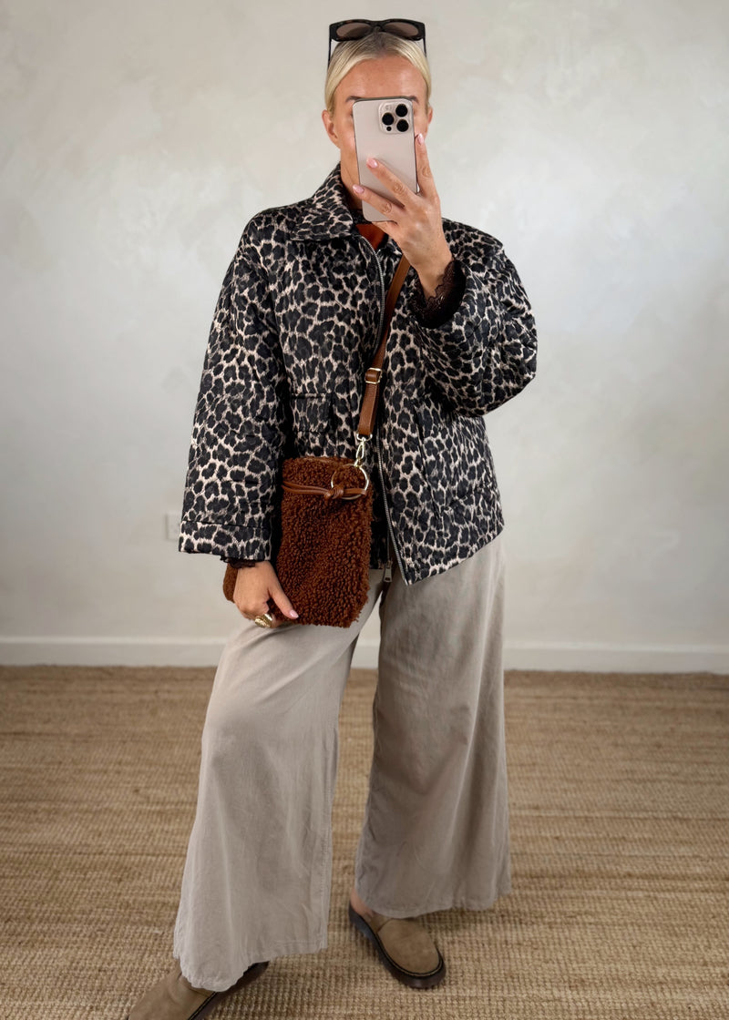 Maude quilted jacket - animal print-The Style Attic