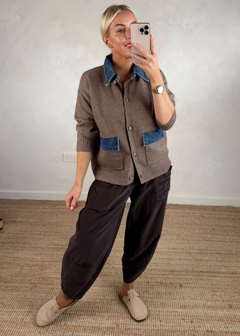 Maura denim cardigan knit-The Style Attic