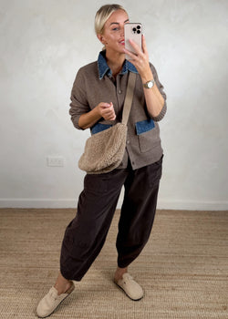 Maura denim cardigan knit-The Style Attic