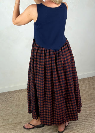 Maxi checked dress - Three-The Style Attic