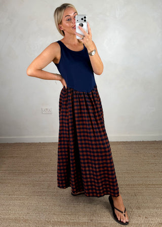 Maxi checked dress - Three-The Style Attic