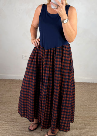 Maxi checked dress - Three-The Style Attic