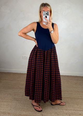 Maxi checked dress - Three-The Style Attic