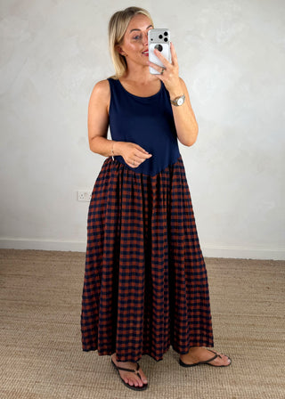 Maxi checked dress - Three-The Style Attic