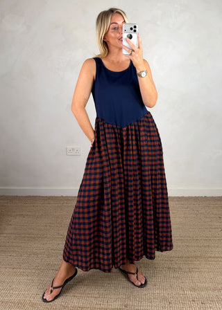 Maxi checked dress - Three-The Style Attic