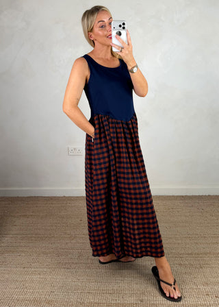 Maxi checked dress - Three-The Style Attic