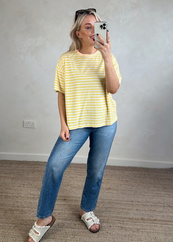 Mel striped Tee - one-The Style Attic