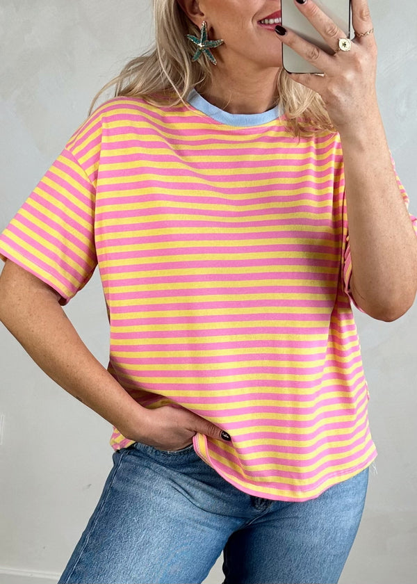 Mel striped Tee - three-The Style Attic